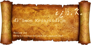 Álmos Krisztián névjegykártya