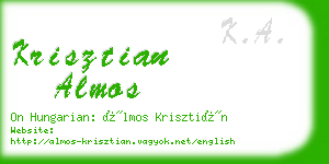 krisztian almos business card